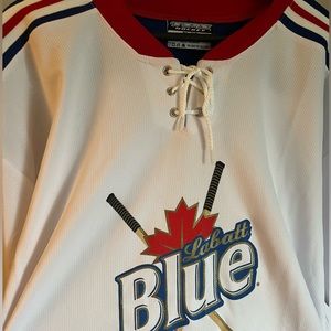 LABATT BLUE BEER TPS HOCKEY JERSEY SIZE XL